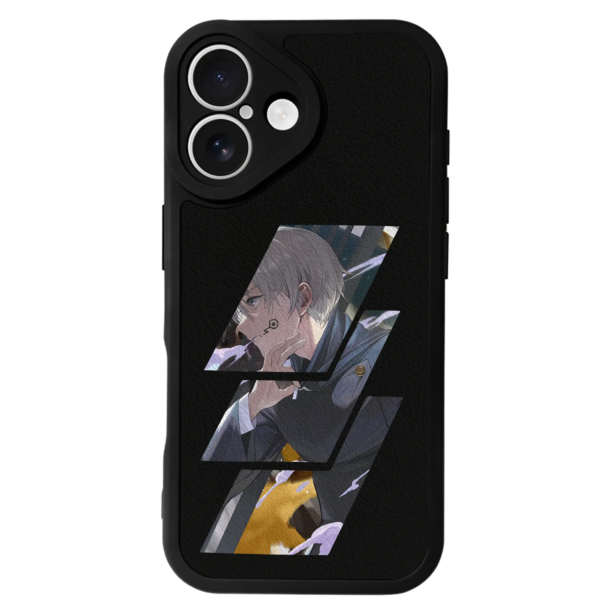 呪術廻戦 グッズ,狗巻 棘 - IPhone 16シリーズ対応 ・ シリコンスマホケース ・ レザー調 ・ 高精度フィット ・ 耐衝撃 ・ ワイヤレス充電対応 ・ 精密カット